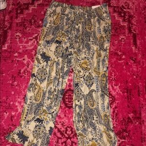 New-Maurices Paisley Print Wide-Leg Pants